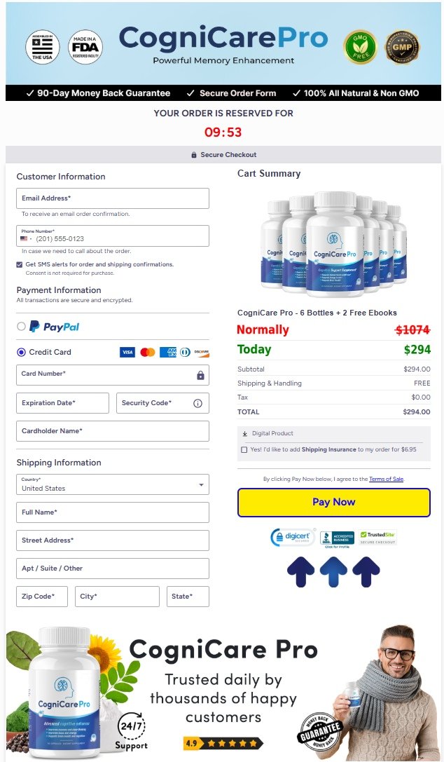 CogniCare Pro  Official Website Secure Order Page